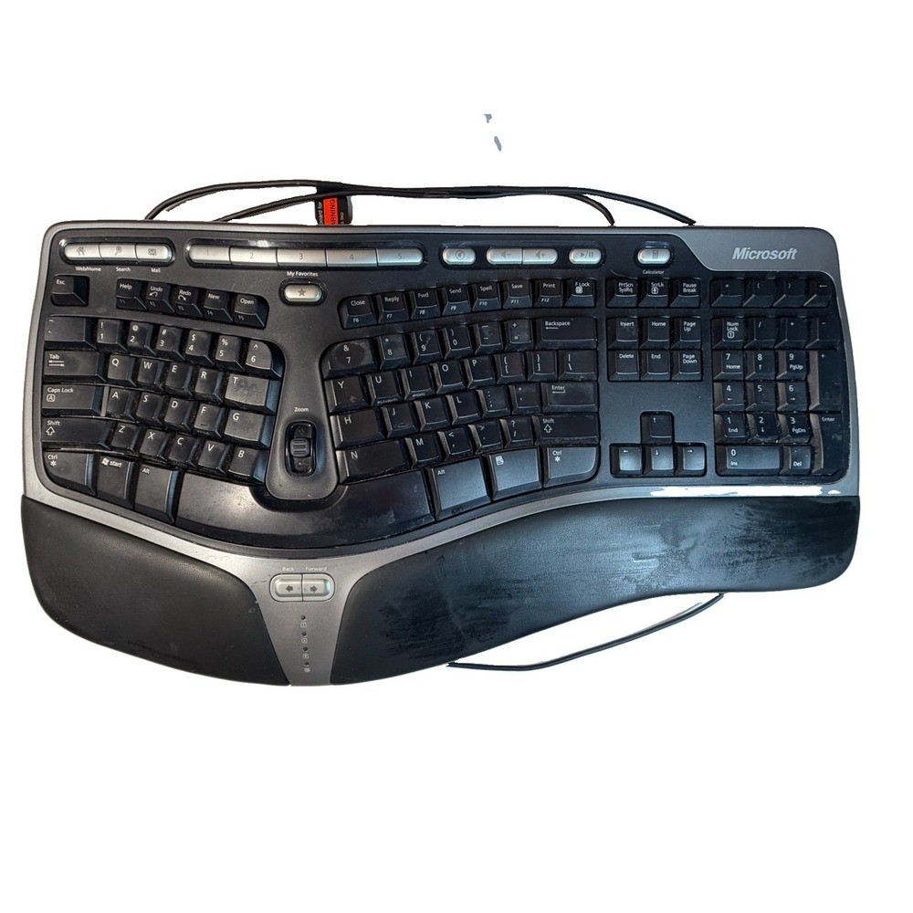 Microsoft Natural Ergonomic Keyboard 4000 v1.0 Wrap Around HDMI Plug In